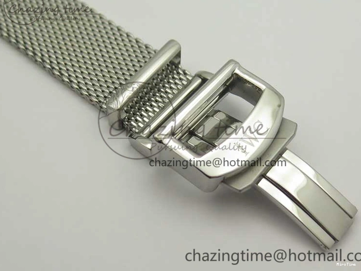 MIROTIME 0701 Breathable Portofino IW356501 SS V3 MK 1:1 Best Edition White Dial Gold Markers On SS Mesh Bracelet MIYOTA 7197